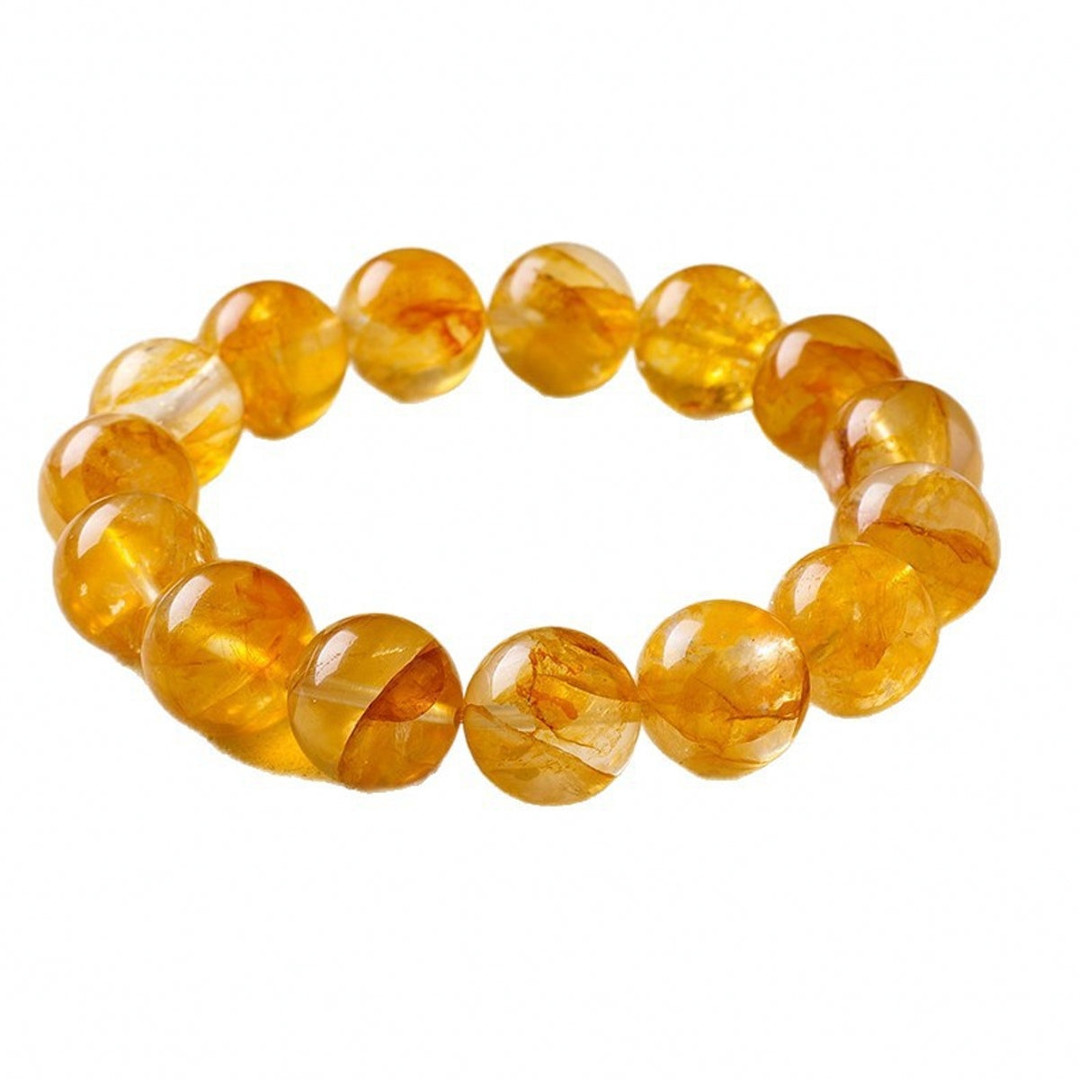 Gloden Healer Round Bead Singl Bracelet
