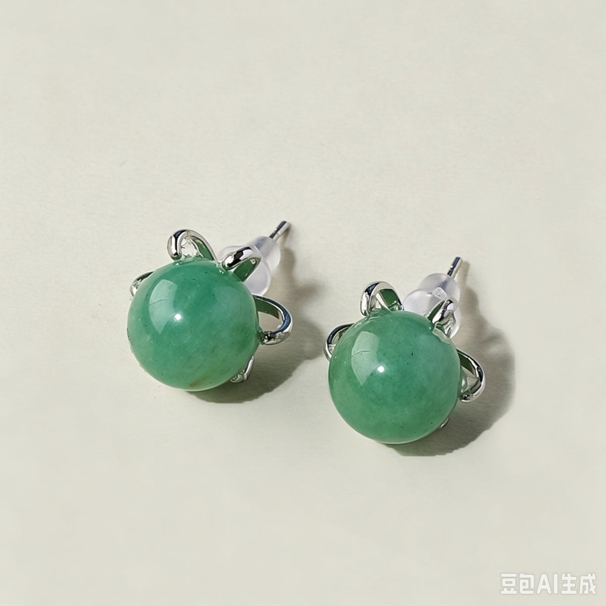 Green Aventurine Crystal Ball Earrings