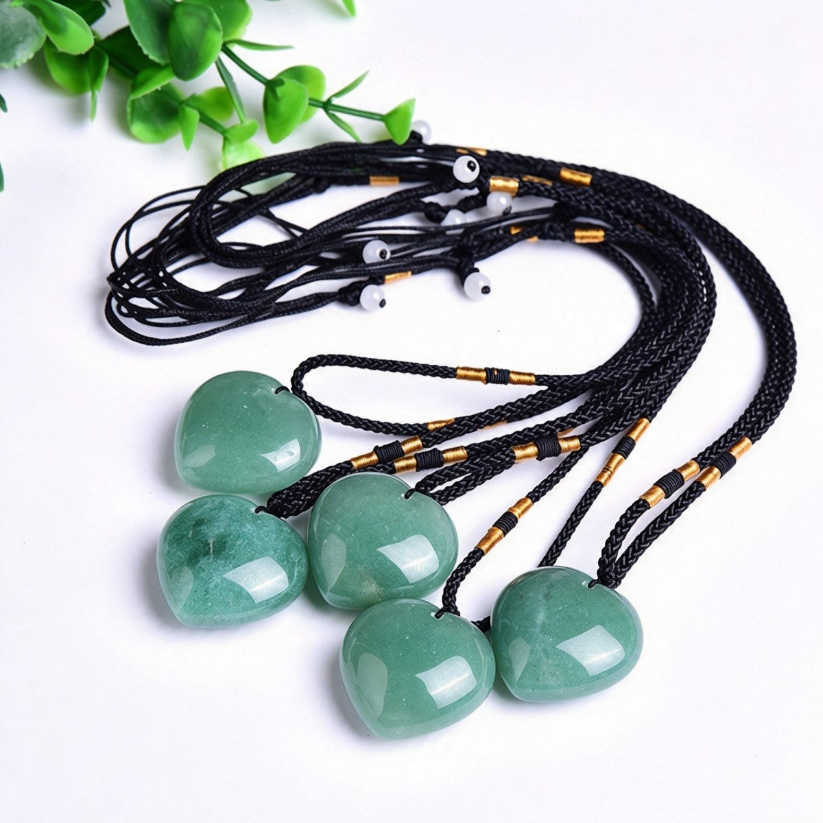 Green Aventurine Heart Pendant Necklace