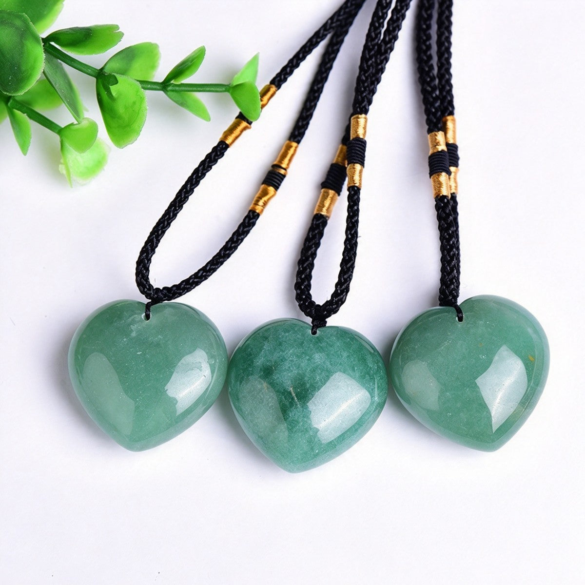 Green Aventurine Heart Pendant Necklace