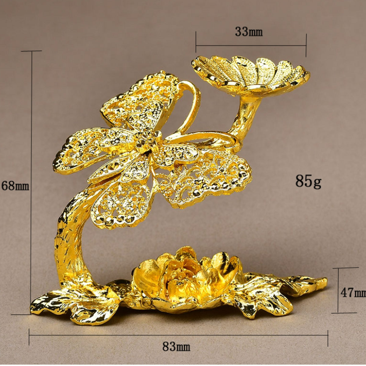 Hollowed-out Butterfly Metal Craft Sphere Holders
