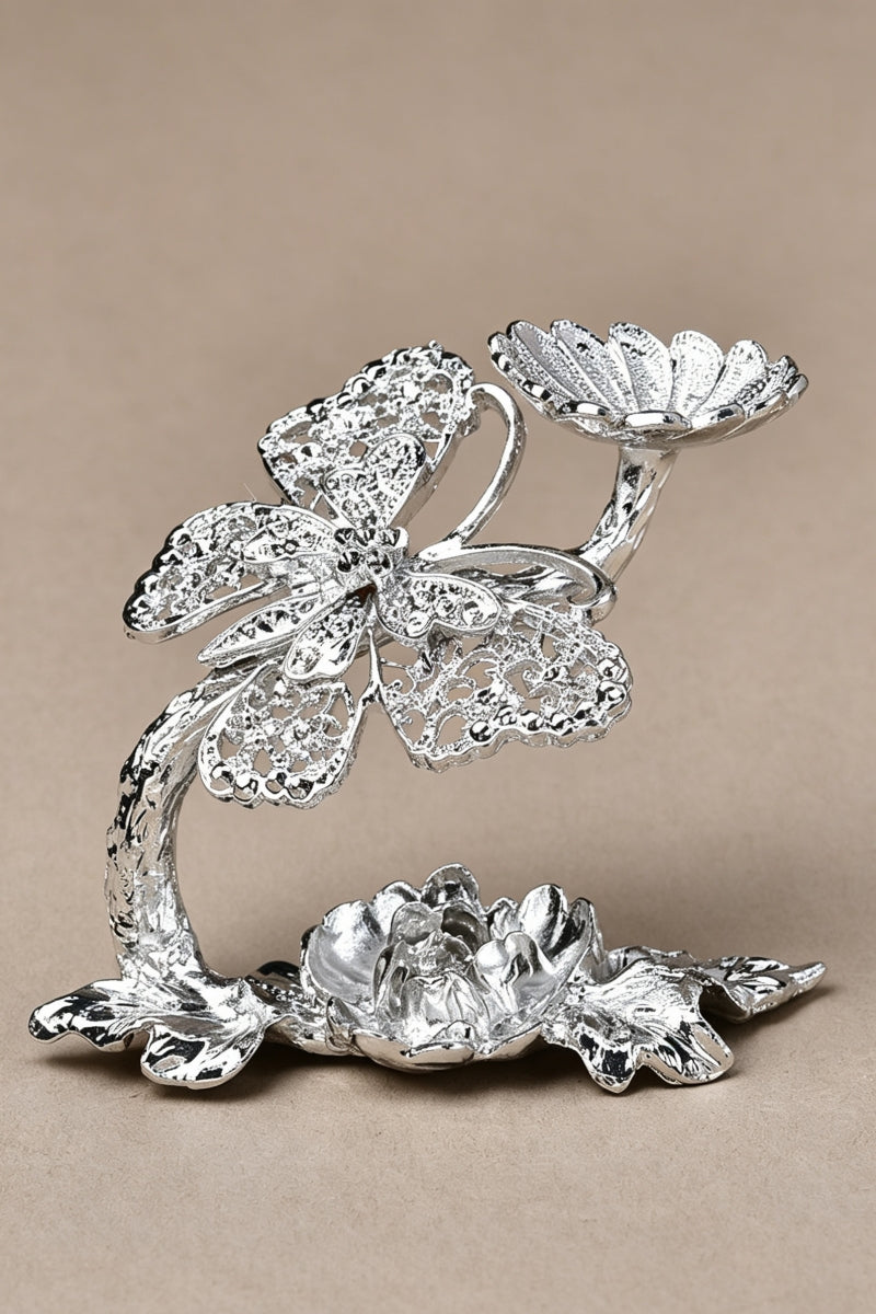 Hollowed-out Butterfly Metal Craft Sphere Holders