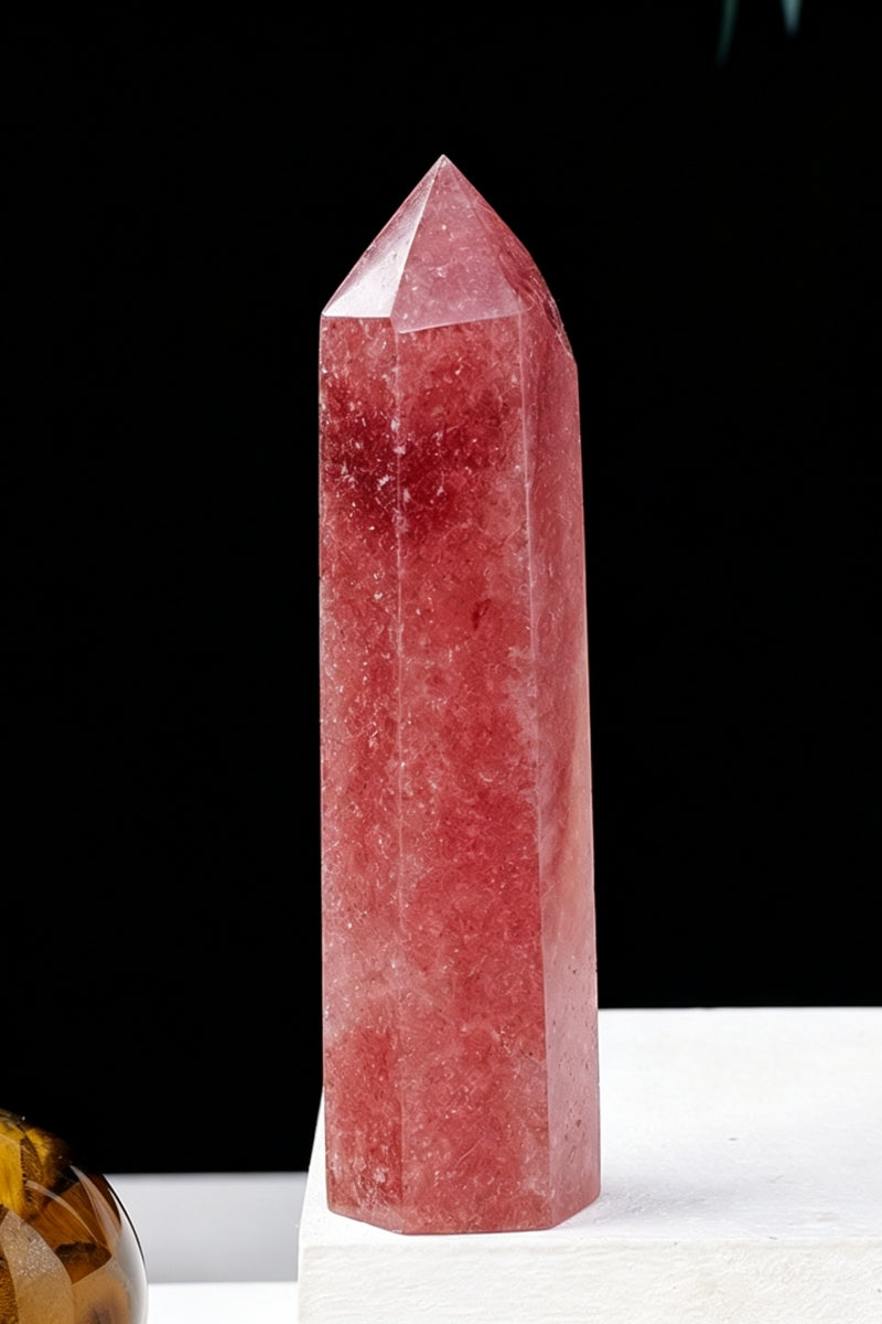 Howlite Red Strawberry Dream Amethyst Towers 1.97" Tall