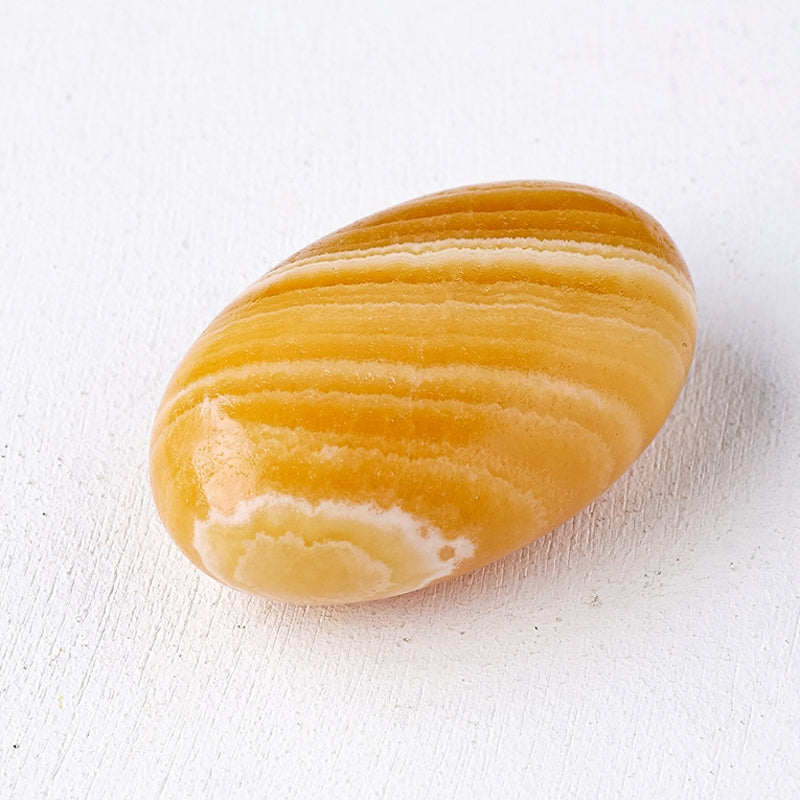 Howlite Yellow Calcite Pink Calcite Palm Stone 200g