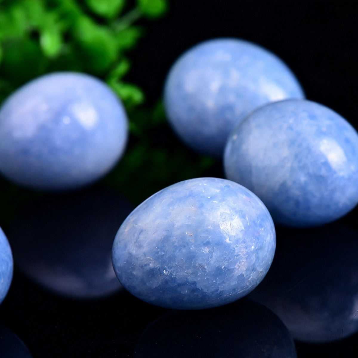 Kyanite Egg Palm Stone 1.58"
