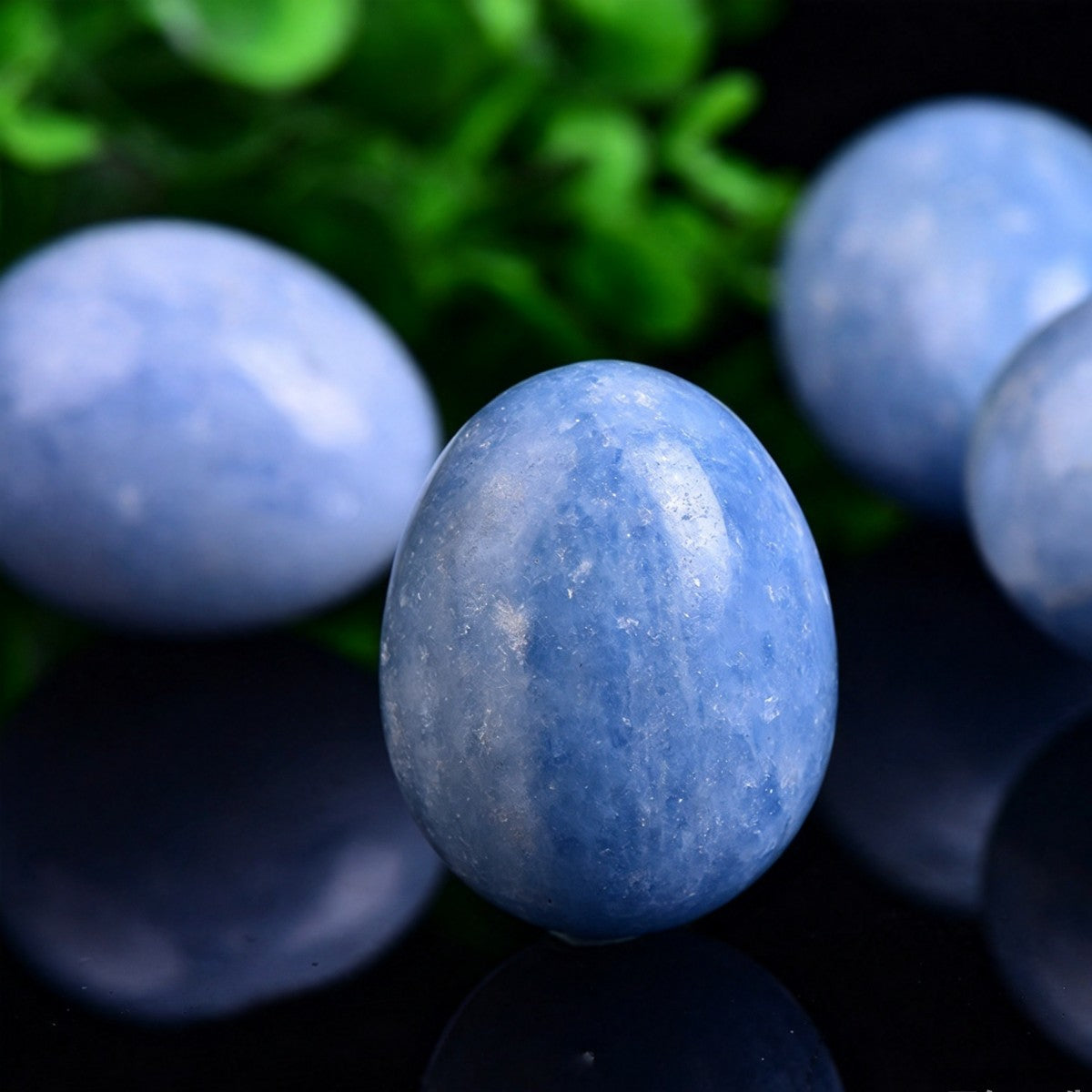 Kyanite Egg Palm Stone 1.58"