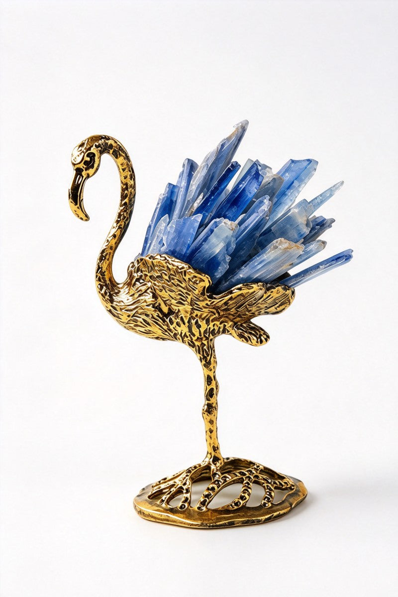 Kyanite Flamingo Ornament Home Decor 3.93"
