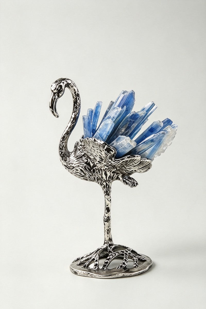 Kyanite Flamingo Ornament Home Decor 3.93"