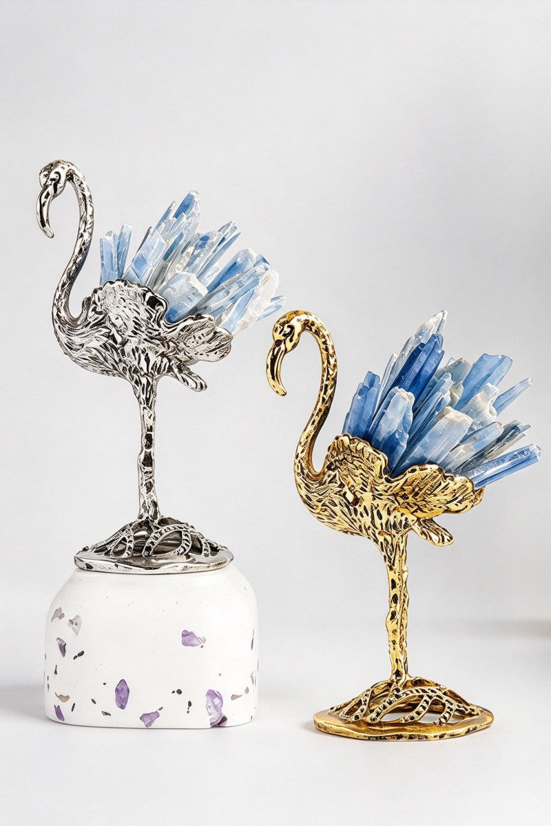 Kyanite Flamingo Ornament Home Decor 3.93"