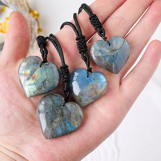 Labradorite Heart Pendant Necklace
