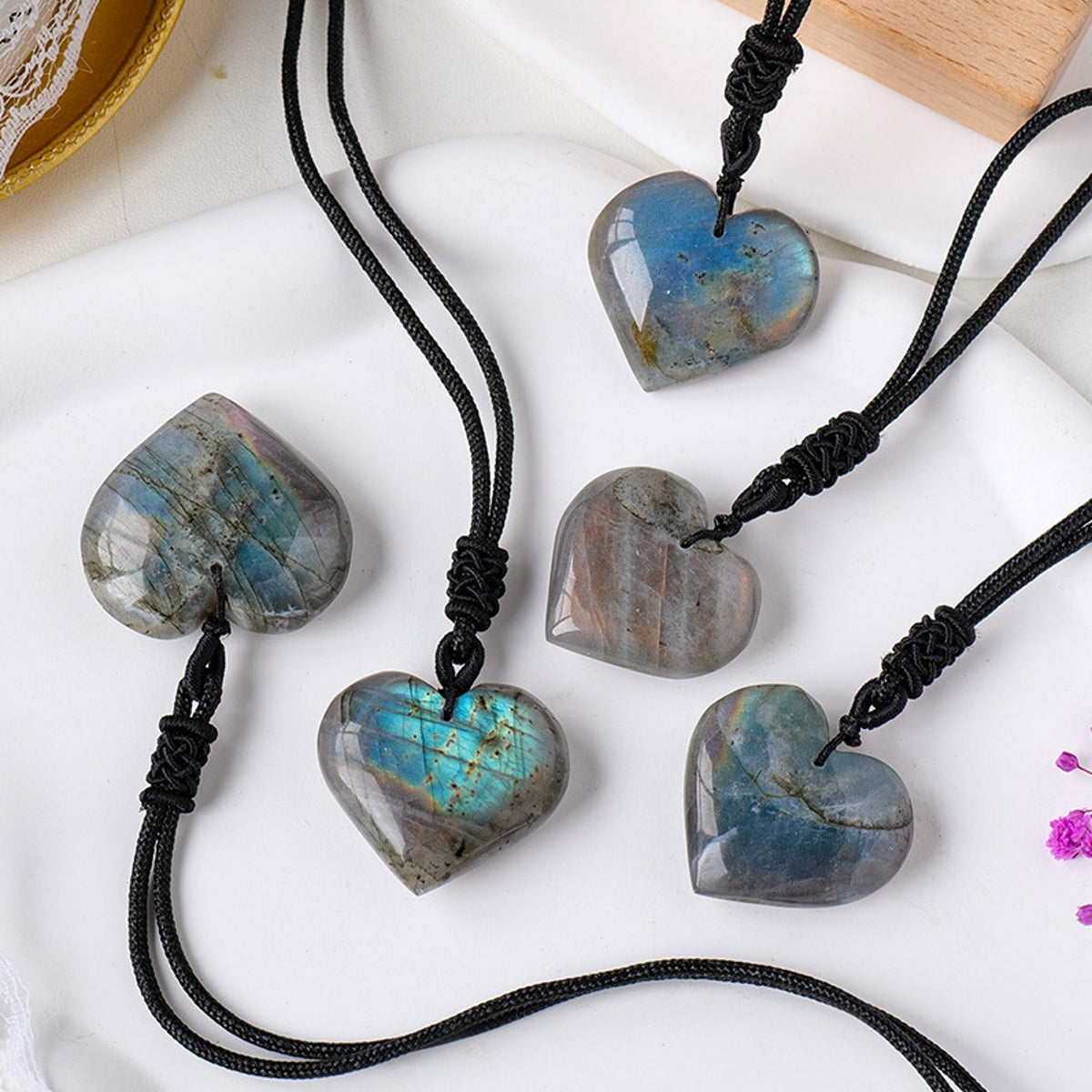 Labradorite Heart Pendant Necklace