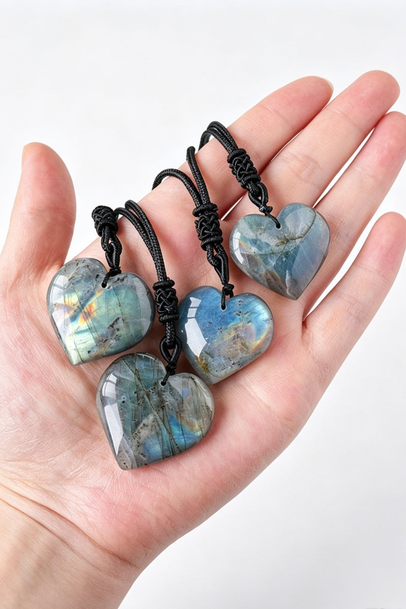 Labradorite Heart Pendant Necklace