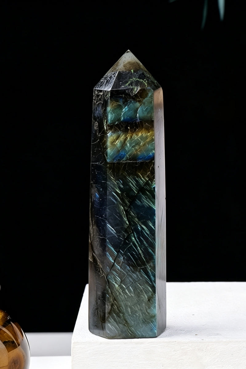 Labradorite Red Obsidian Smokey Quartz Towers 1.97" Tall