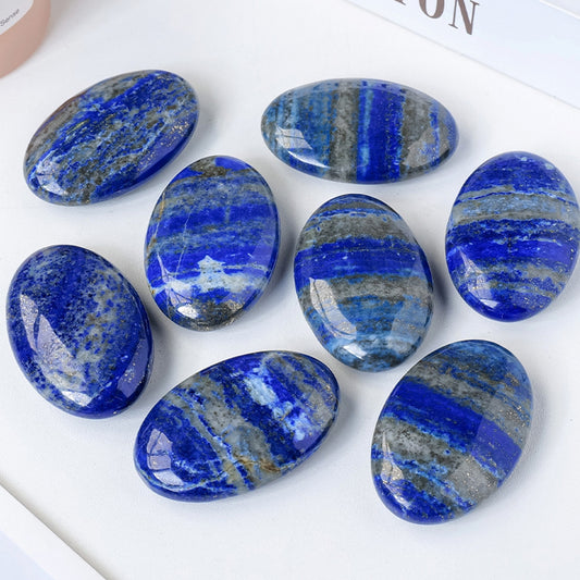 Lapis Lazuli Palm Stones Natural Crystal Tumbles 1.97"