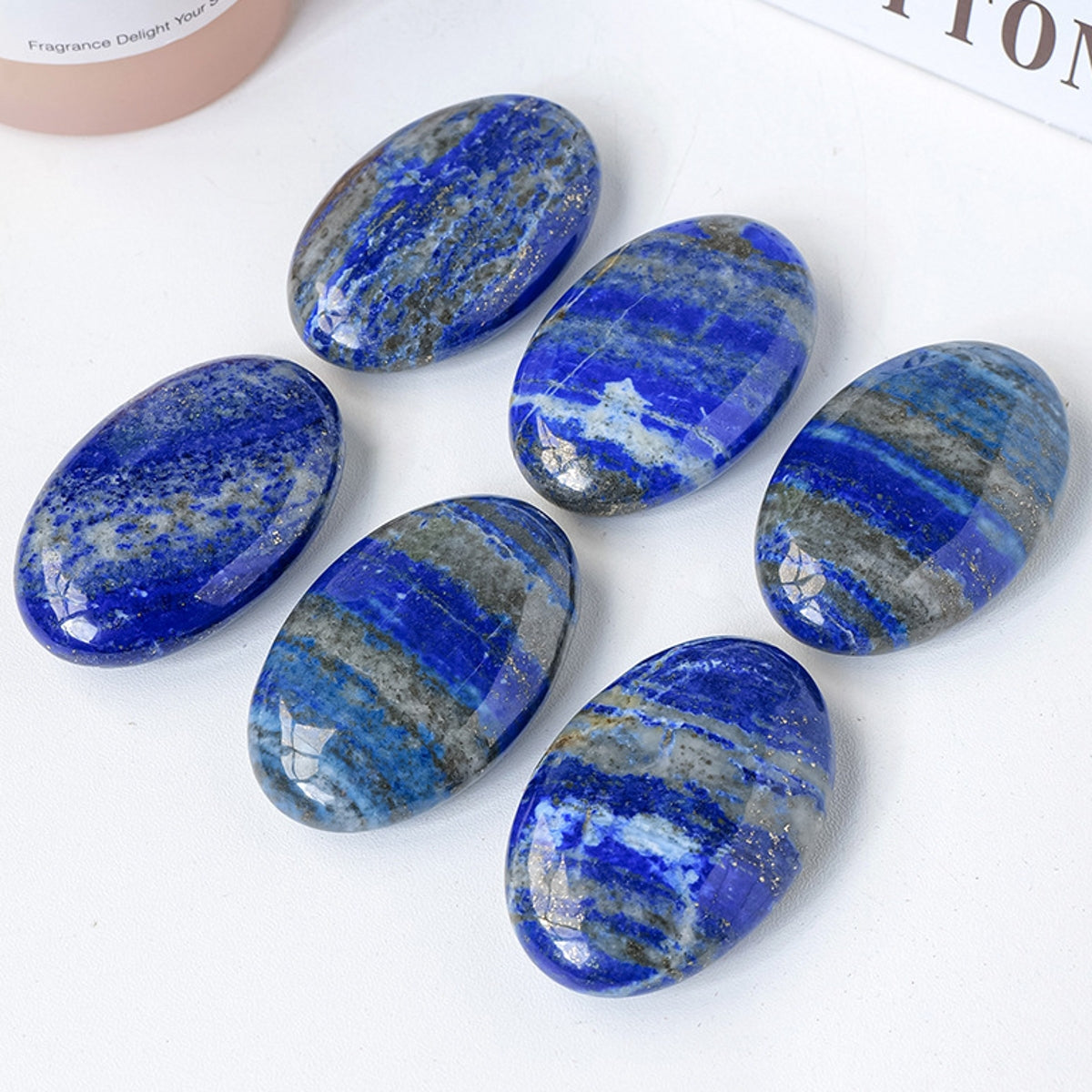Lapis Lazuli Palm Stones Natural Crystal Tumbles 1.97"