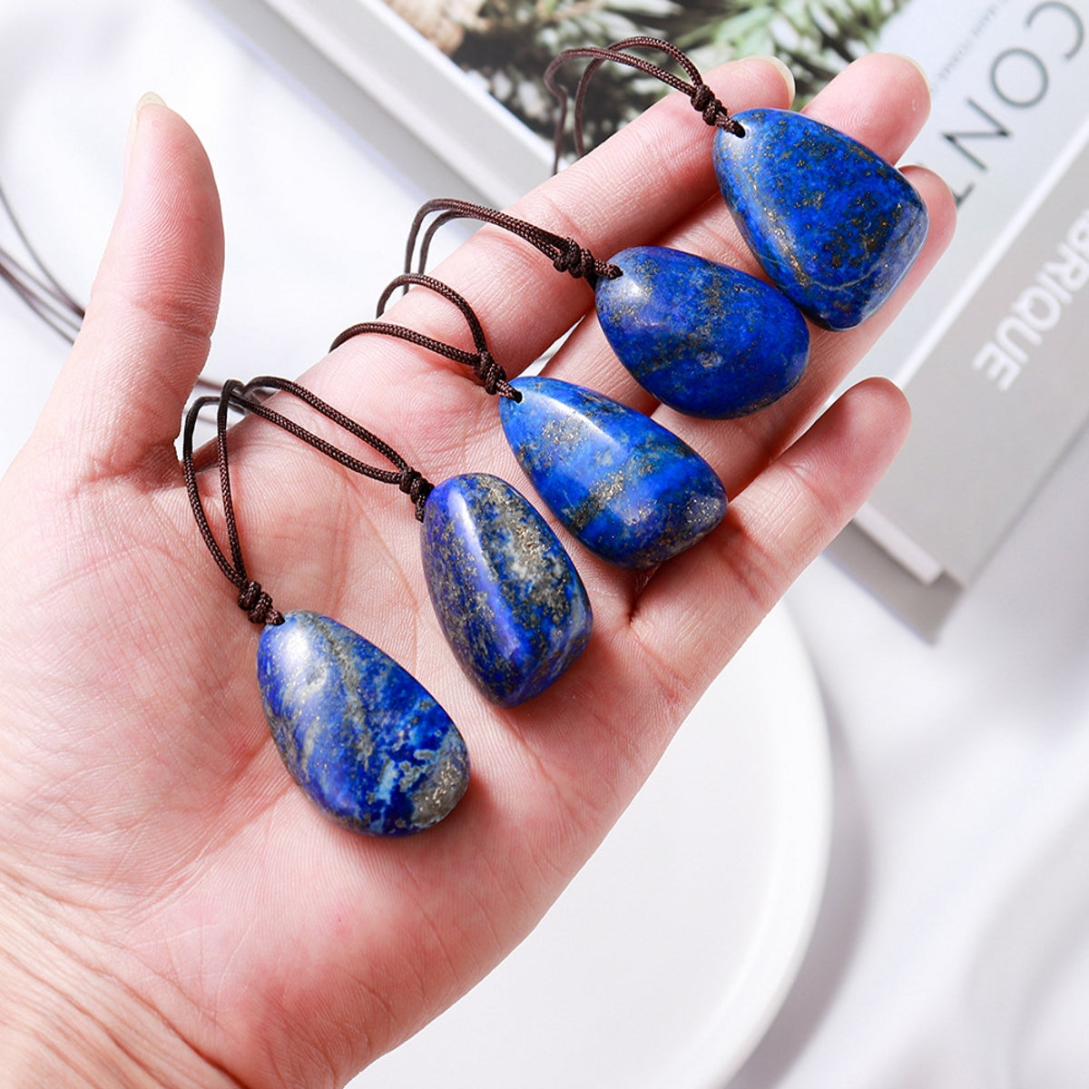 Lapis Lazuli Raw Stone Crystal Necklace