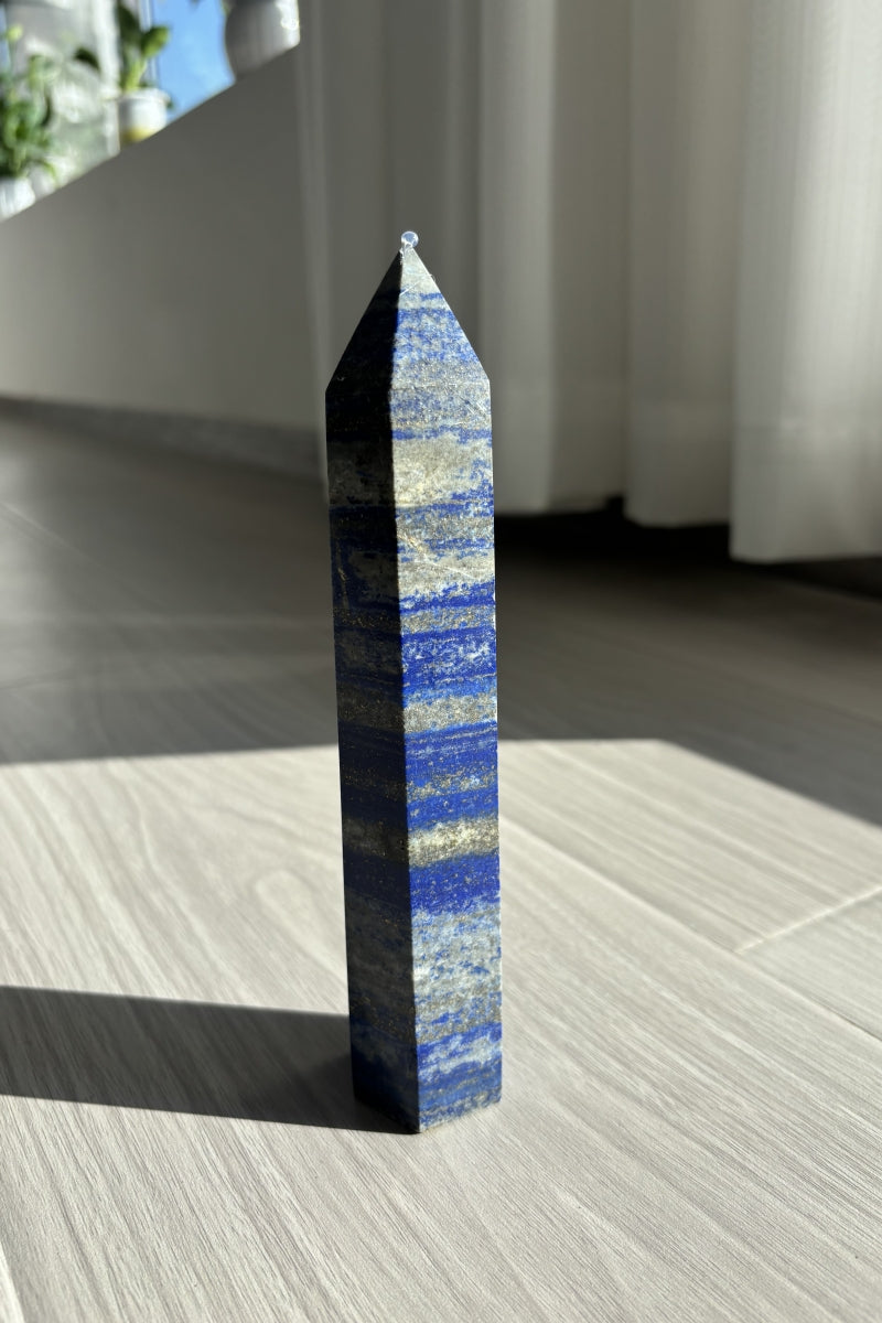 Lapis Lazuli Towers Natural Crystal Points 7.48" Tall