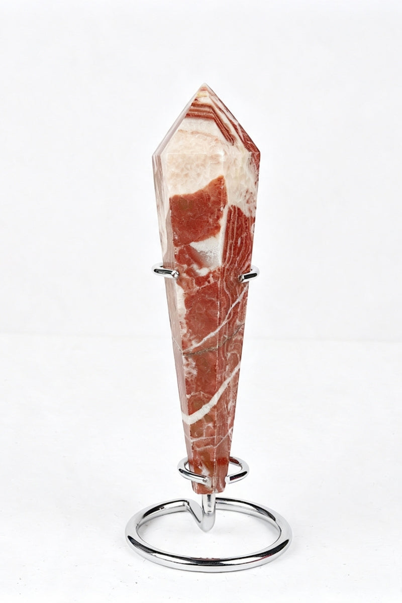 Lapis Sardonyx Porkstone Wands with Free Holders