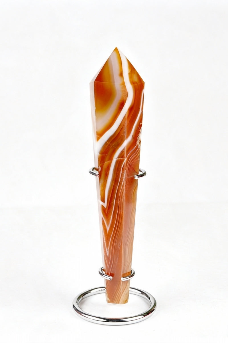 Lapis Sardonyx Porkstone Wands with Free Holders