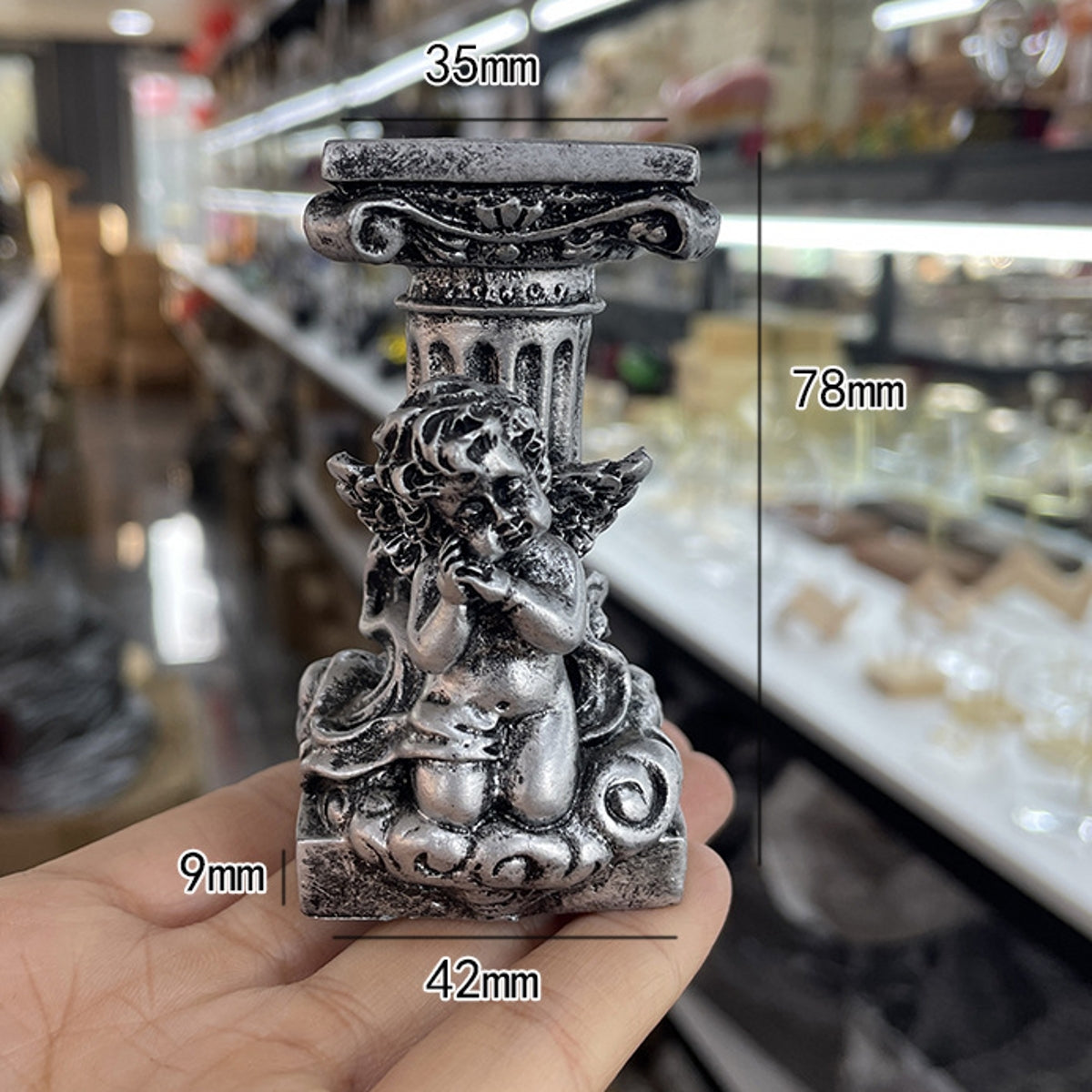 Little Angel Boy Resin Craft Stand Sphere Holders