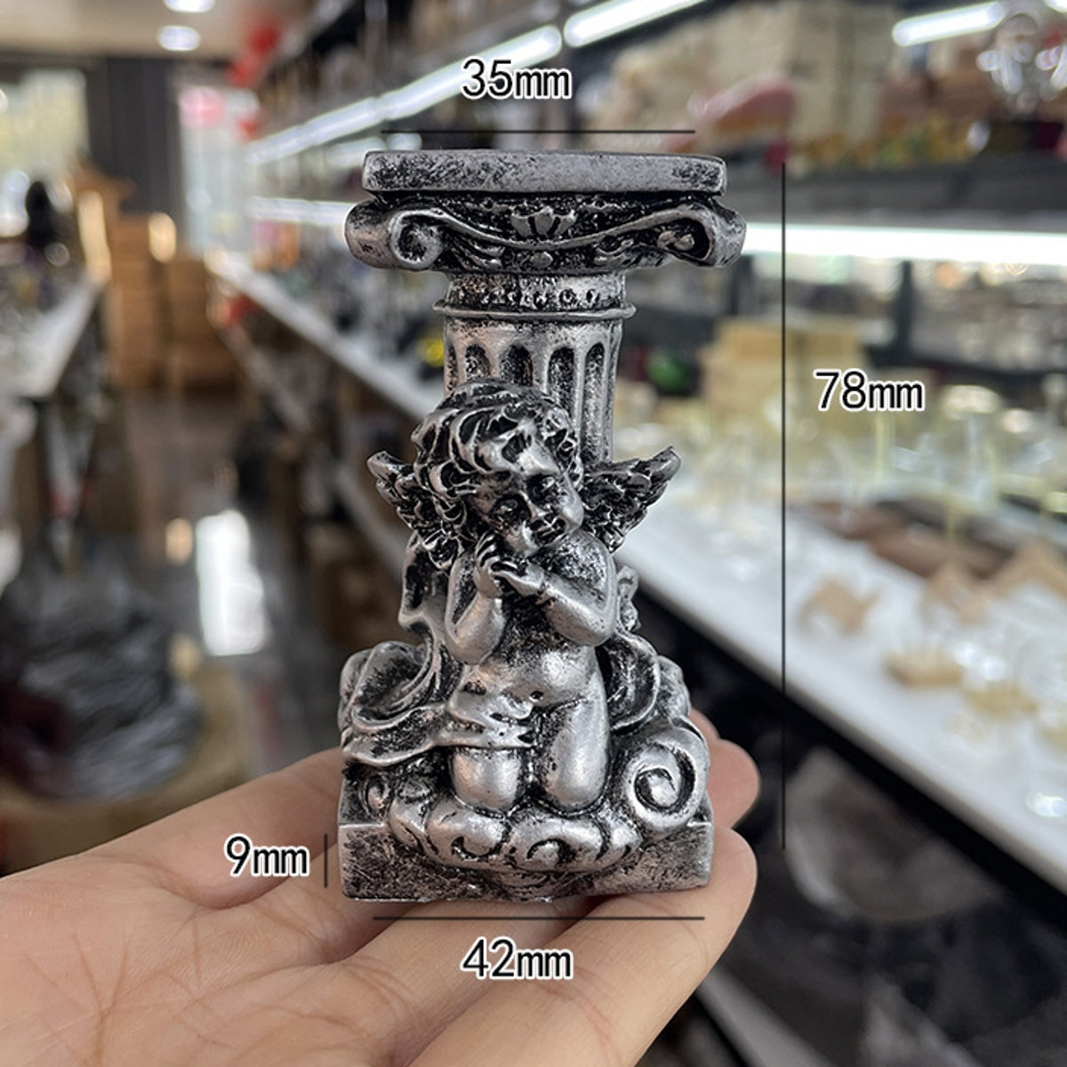 Little Angel Boy Resin Craft Stand Sphere Holders