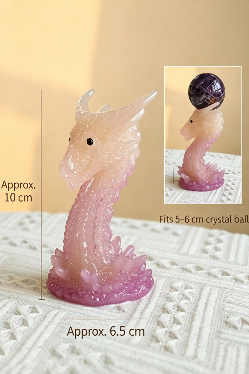 Luminous Gradient Dragon and Goddess Holding Sphere Holders