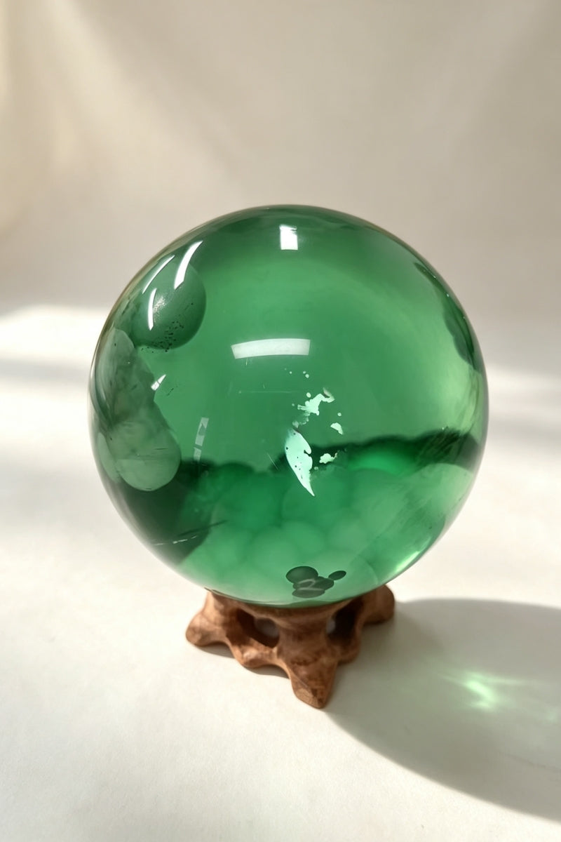 Man Made Larimar Spheres Crystal Balls 2.8"