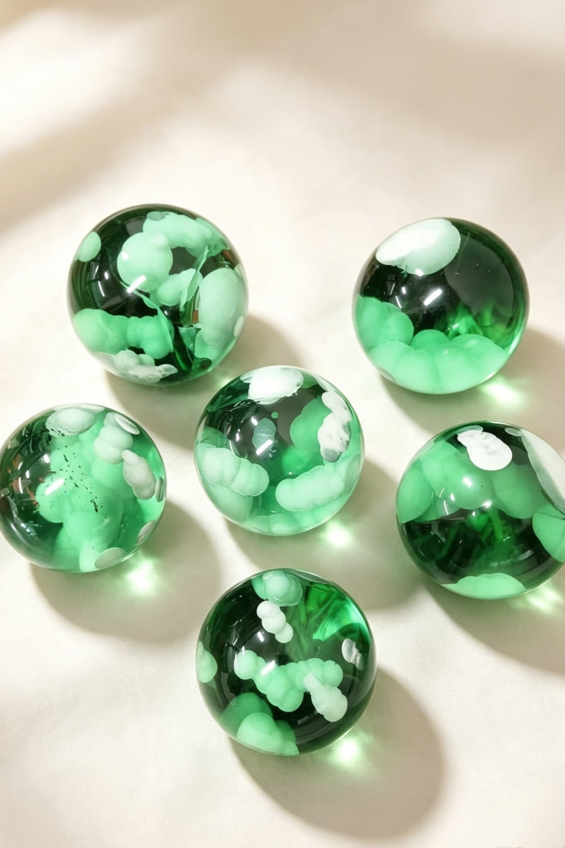 Man Made Larimar Spheres Crystal Balls 2.8"