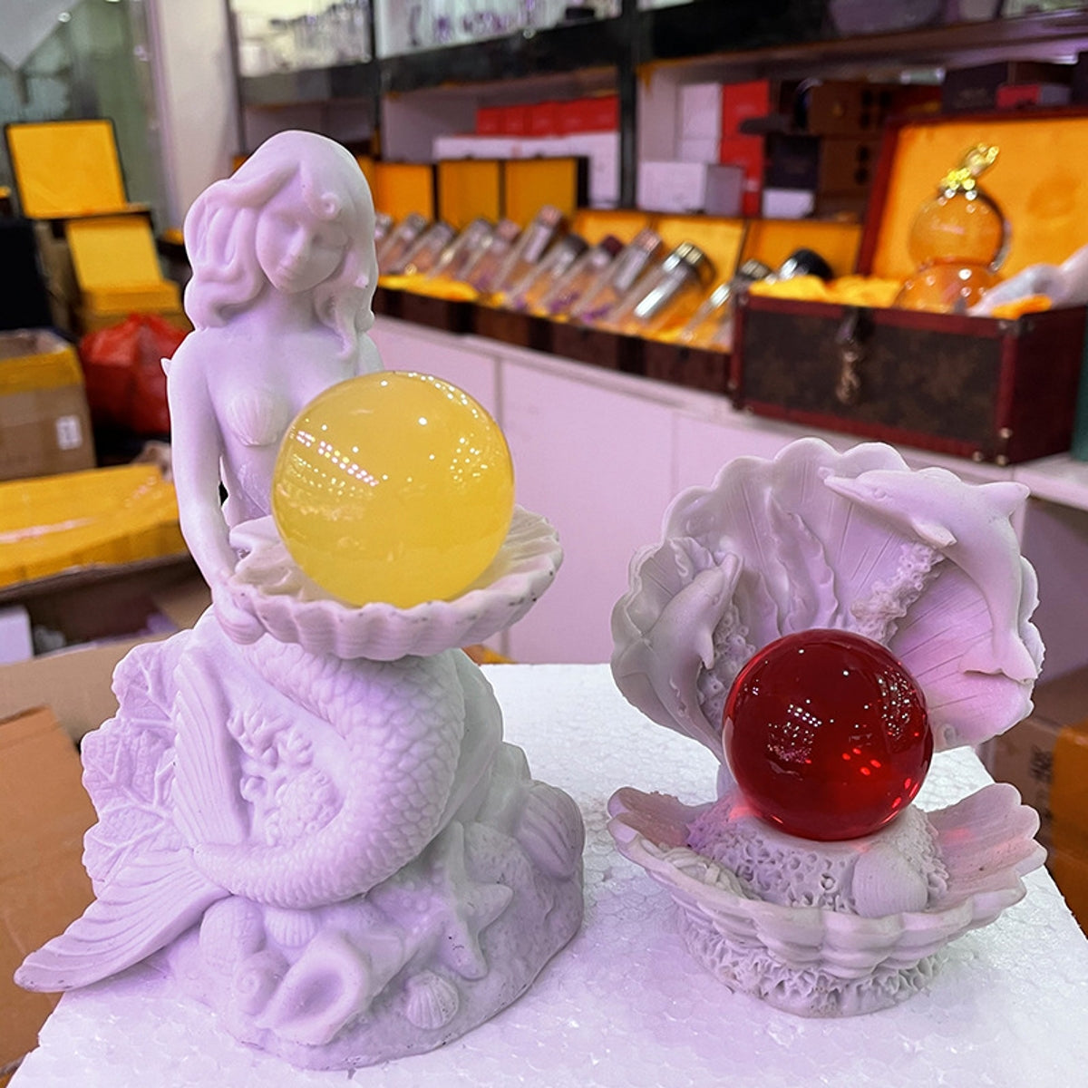Mermaid Resin Stand Sphere Holders