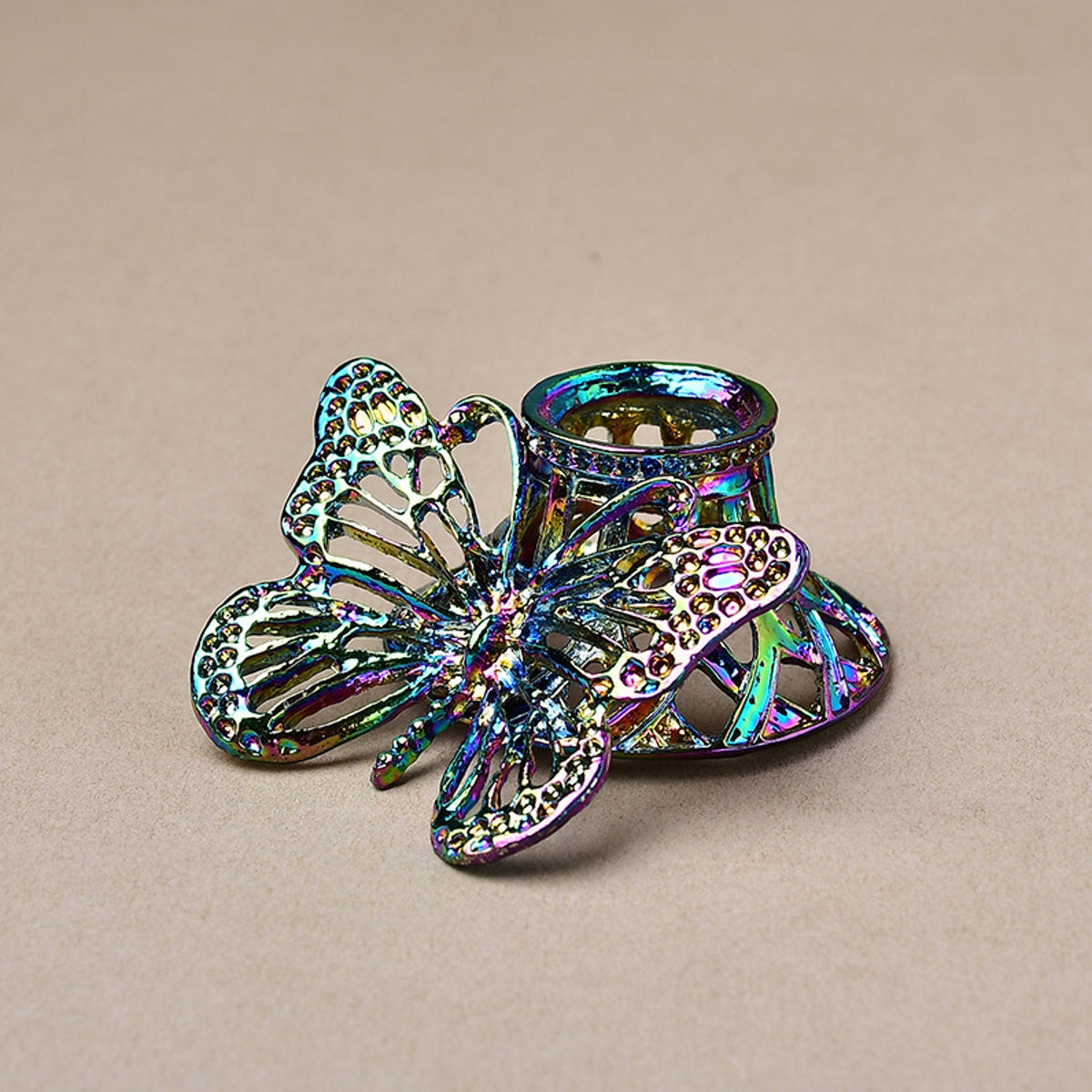 Metal Colorful Butterfly Ornament Stand Sphere Holders