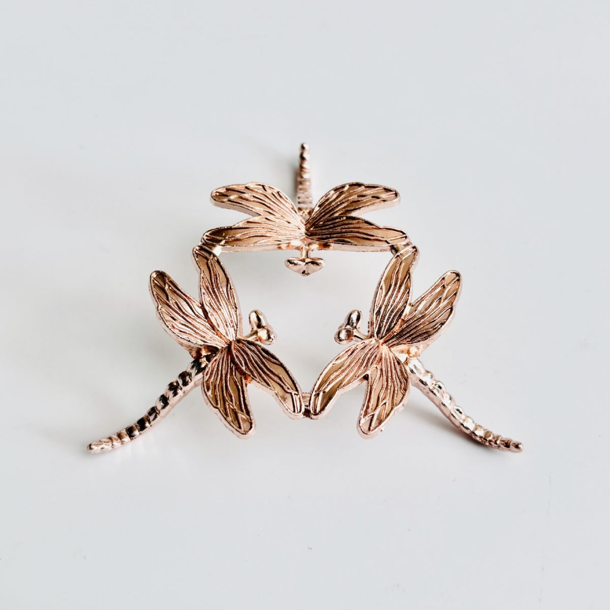 Metal Dragonfly Sphere Holders Silver Gold Rose Gold Ball Bases 2.85"