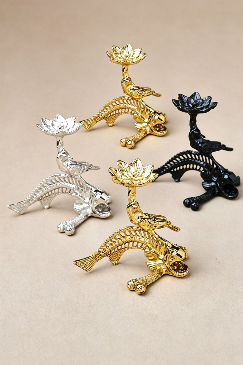 Metal Fishbone Crow Ornament Sphere Holders