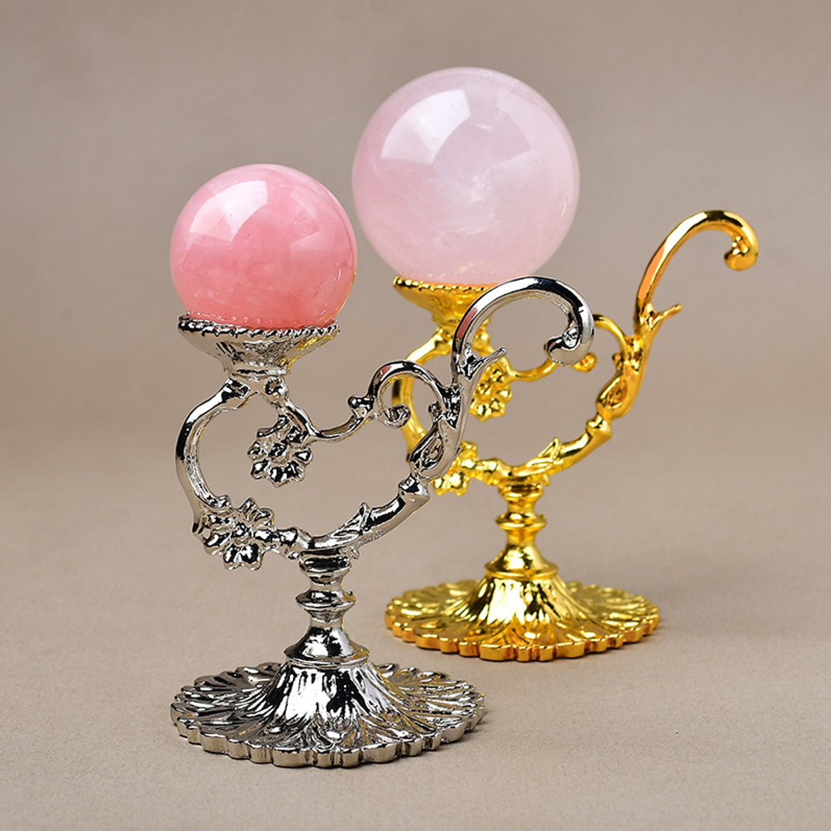 Metal Lamp Ornament Stand Sphere Holders 2.75"