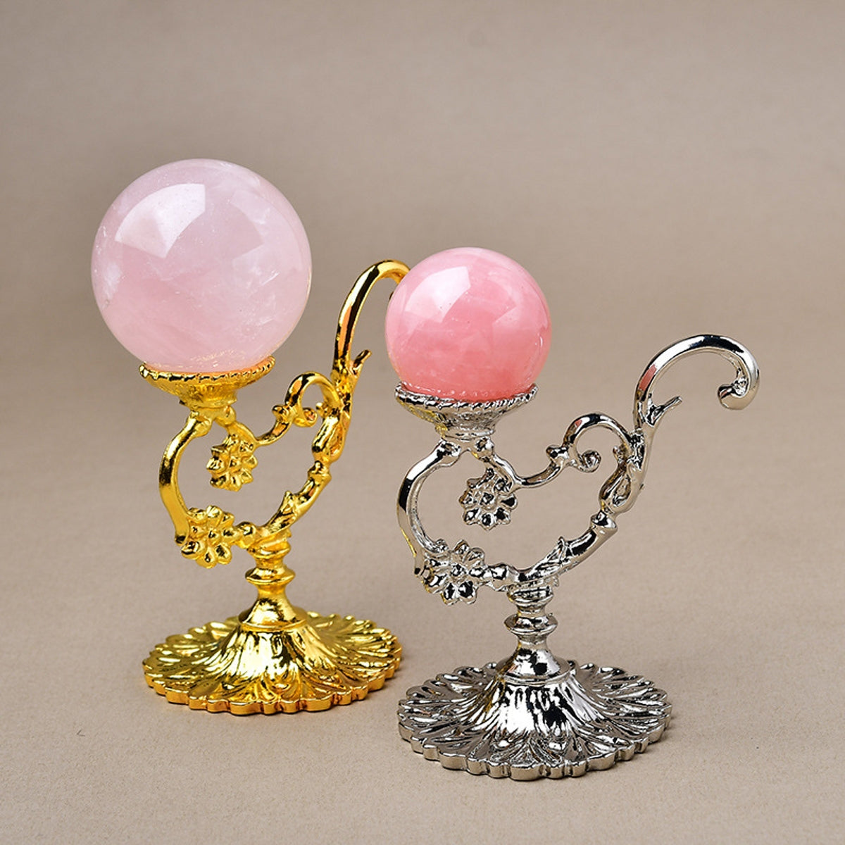 Metal Lamp Ornament Stand Sphere Holders 2.75"