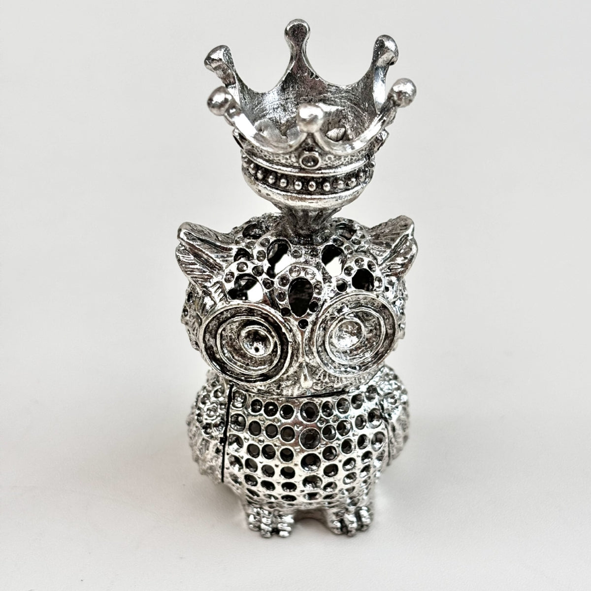 Metal Owl Crown Sphere Holders