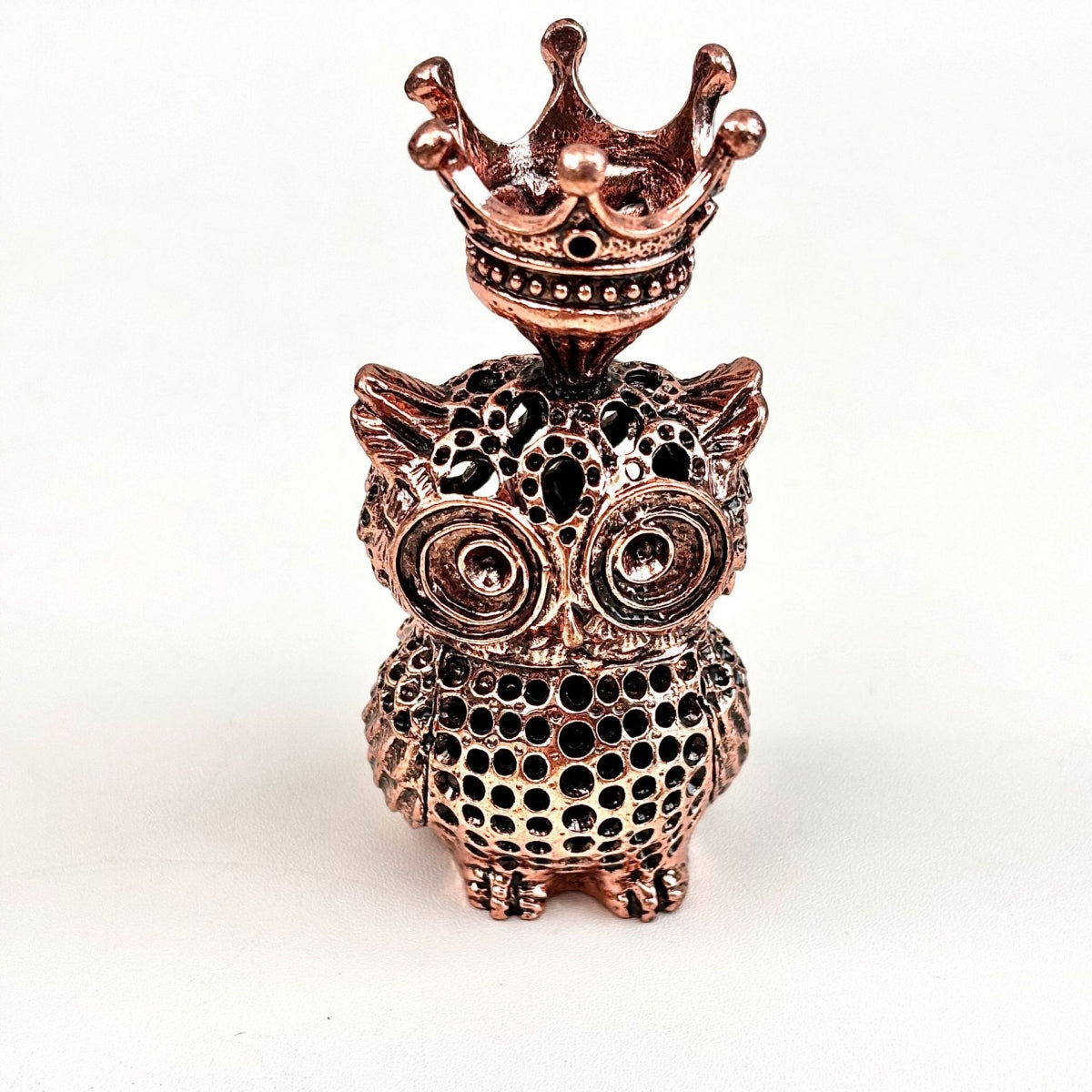 Metal Owl Crown Sphere Holders