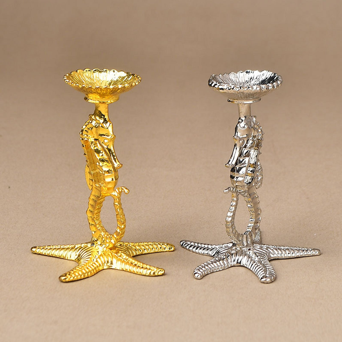 Metal Starfish and Seahorse Ornament Sphere Holders