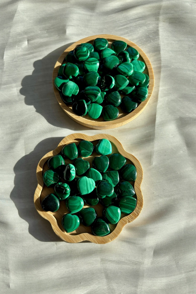 Mini Malachite Hearts Bundle 16MM 100g