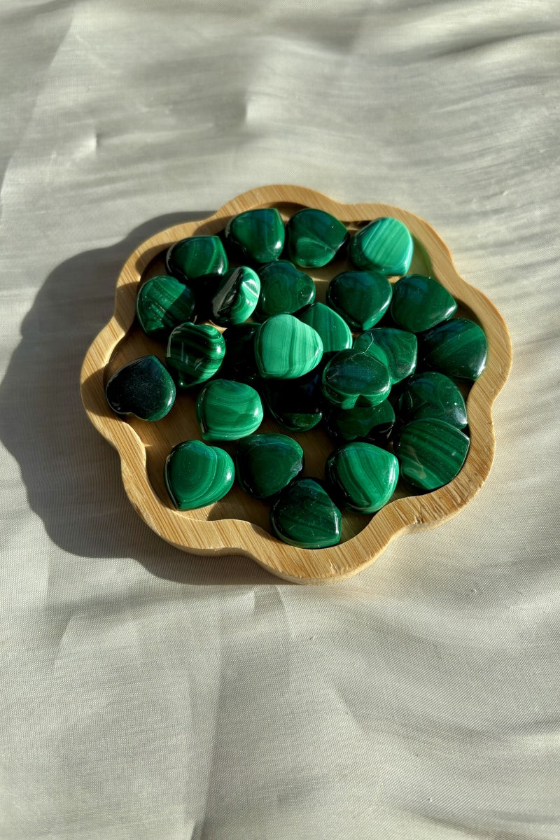 Mini Malachite Hearts Bundle 16MM 100g