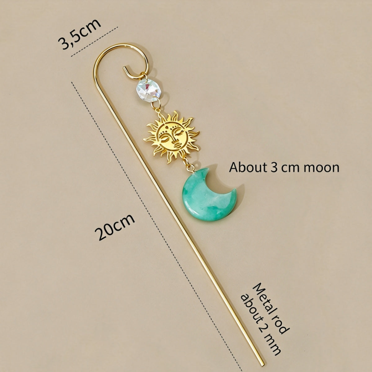 Moon Style Gold Rod Crystal Plant Pot Decoration