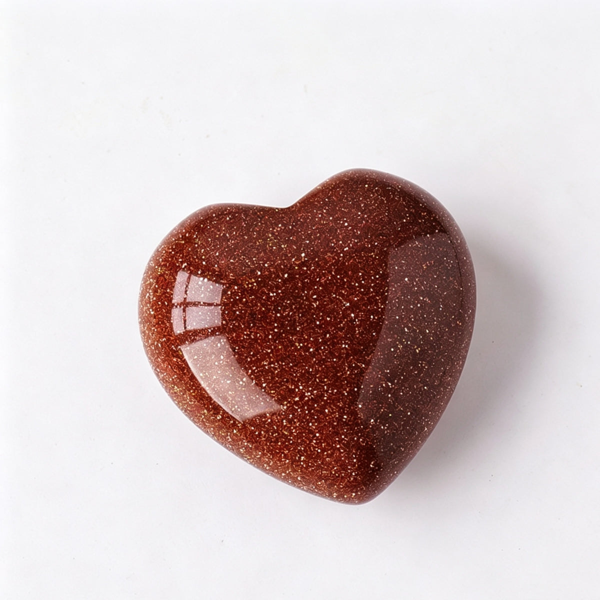 Moss Agate Howlite Red Sandstone Crystal Hearts Plam Stone 1.18"