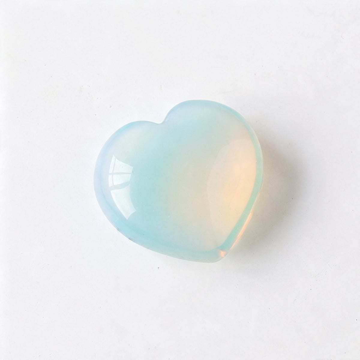 Moss Agate Opalite Clear Quartz Palm Stone 100g