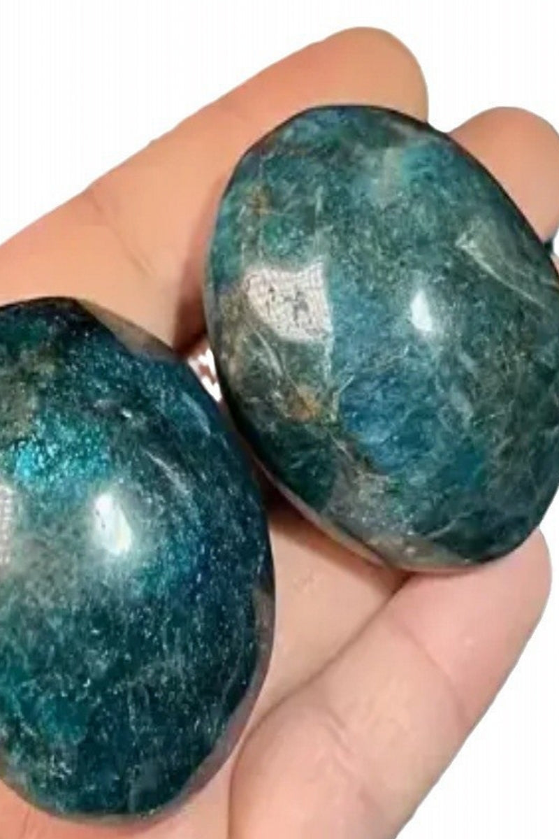 Natural Blue Apatite Palm Stones 500g