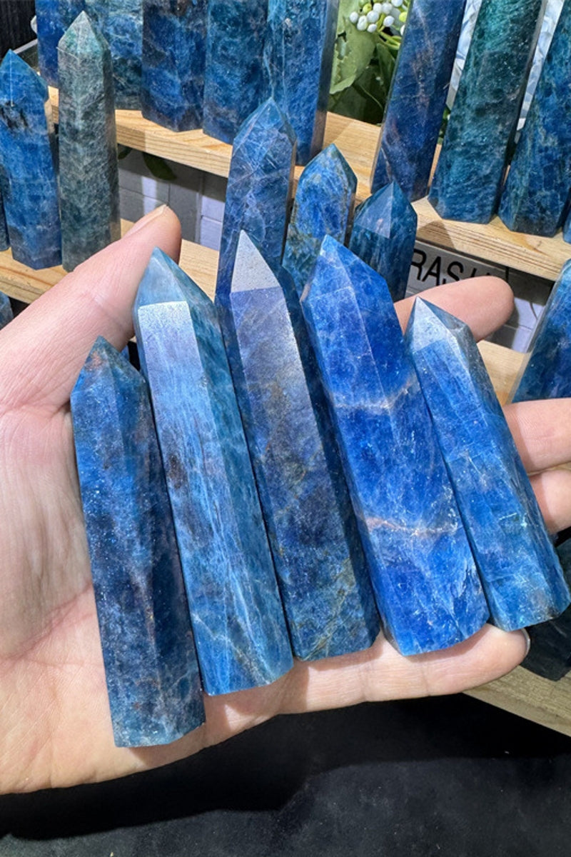 Natural Blue Apatite Towers 500g