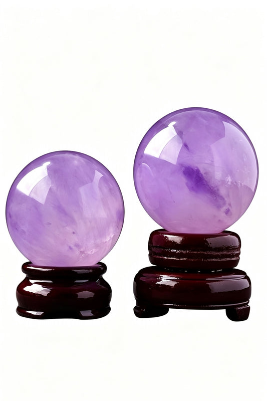 Natural Brazil Amethyst Sphere Crystal Balls 1.97"