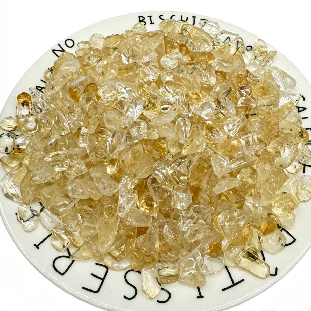 Natural Brazil Citrine Chips Small Tumbles 100g