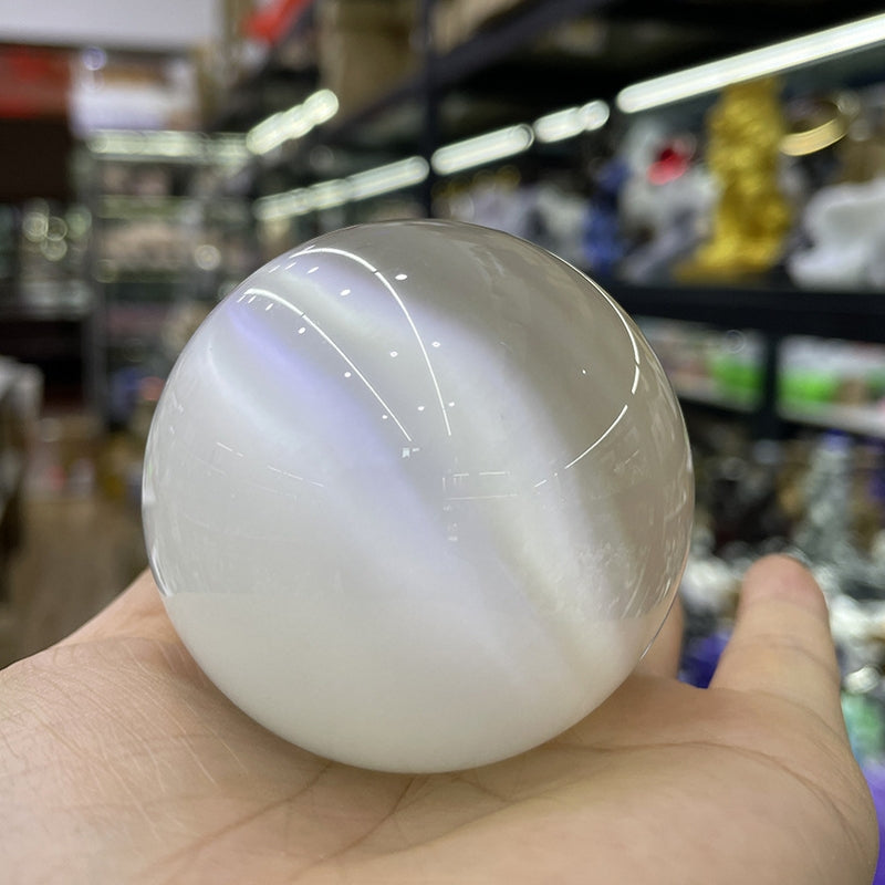 Natural Cat Eye Sphere Crystal Balls 2.36"
