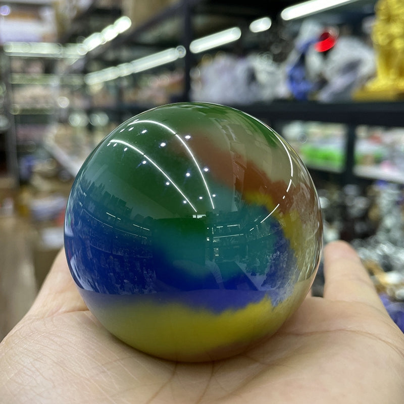 Natural Cat Eye Sphere Crystal Balls 2.36"