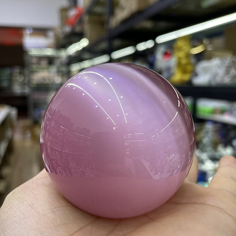 Natural Cat Eye Sphere Crystal Balls 2.36"