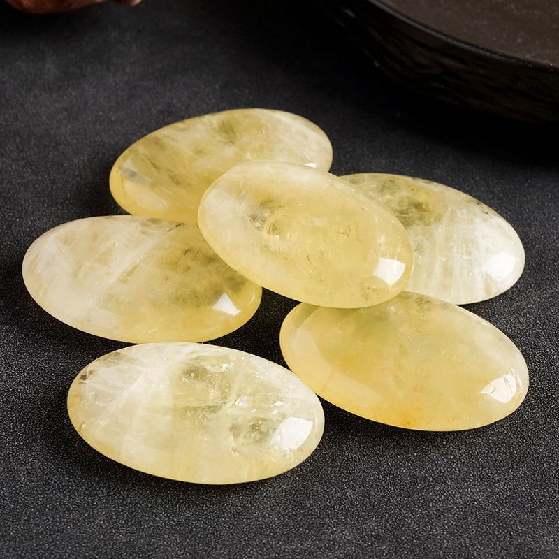 Natural Citrine Palm Stone 200g